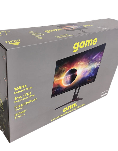 Load image into Gallery viewer, 27&quot; Curved QHD (2560 X 1440P) 165Hz 1Ms Adaptive Sync Gaming Monitor with Cables, Black, New
