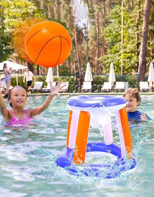 Load image into Gallery viewer, Pool Toys - Swimming Pool Basketball &amp; Volleyball Sets Incl Inflatable Pool Volleyball Net, Floating Basketball Hoop and Water Football, Kids Summer Toys, Pool Games for Adults and Family
