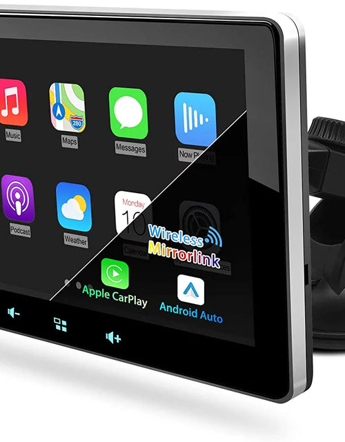 Load image into Gallery viewer, 2023 Newest  Portable Car Radio with Apple Carplay and Android Auto, Wireless Car Stereo 7&quot; IPS Touchscreen with Bluetooth Hands-Free/Mirror Link/Siri Assistant, Windshield Mounted
