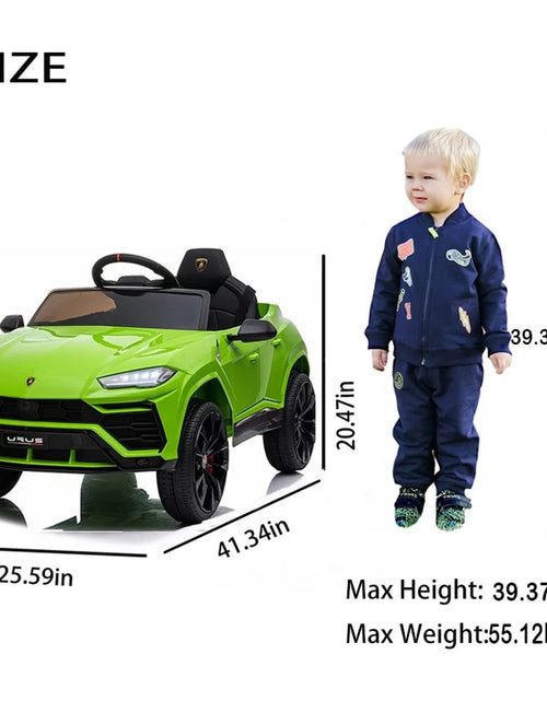 Load image into Gallery viewer, Lamborghini Urus 12V Electric Powered Ride on Car Toys for Girls Boys, Green Kids Electric Vehicles Ride on Toys with Remote Control, Foot Pedal, MP3 Player and LED Headlights, CL61
